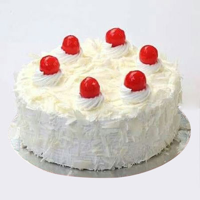"Round shape White Forest cake - 1kg - Click here to View more details about this Product